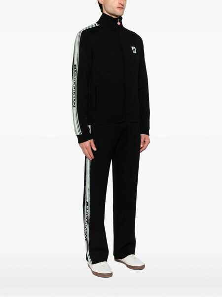 Pulovere Casablanca Black High Neck Sweatshirt With Logo Patch On The Front In Wool Man Black Barbati (BM 18943977) 3