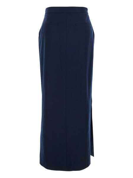 Fuste ANTONELLI Timballo Blue Skirt With Side Closure In Wool Woman BLUE Femei (BM 18944982) 2