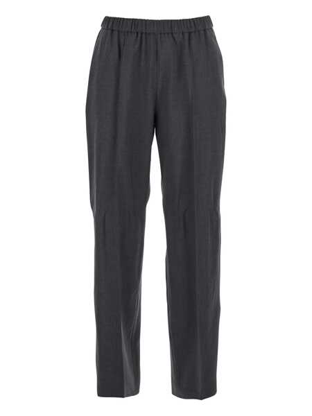 Pantaloni casual Fabiana Filippi Grey Trousers With Elastic Waist In Wool Blend Woman GREY Femei (BM 18945009) 1