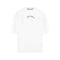 Tricouri Palm Angels "Back Curved Logo Oversized" Short Sleeves T-Shirt Clothing Barbati