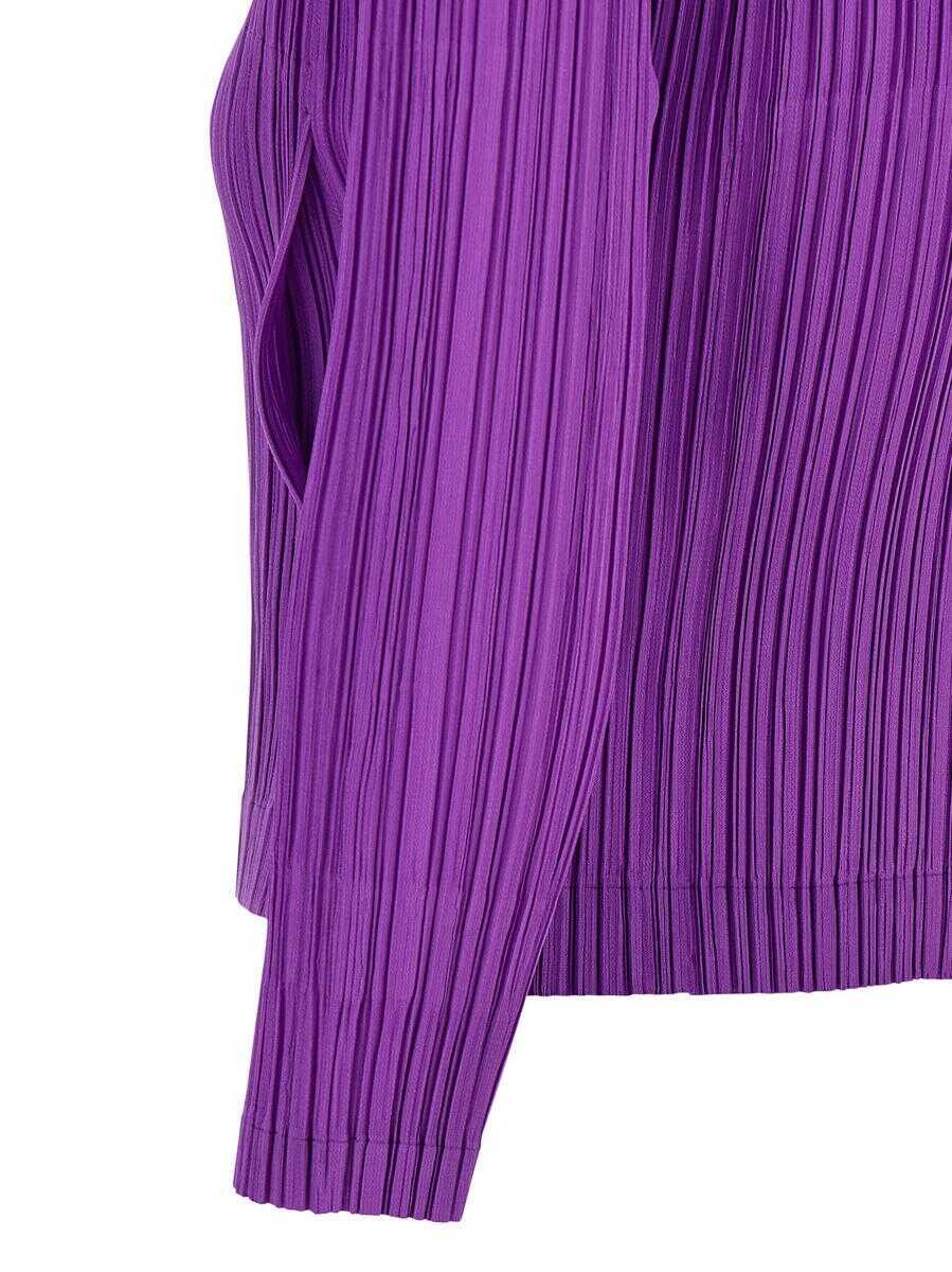 Pulovere PLEATS PLEASE ISSEY MIYAKE Pleats Please Issey Miyake Monthly Colors: August Cardigan PURPLE Femei (BM 18945243) 4