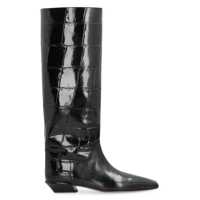Bocanci Paris Texas Bettina Croco-Print Leather Boots Femei