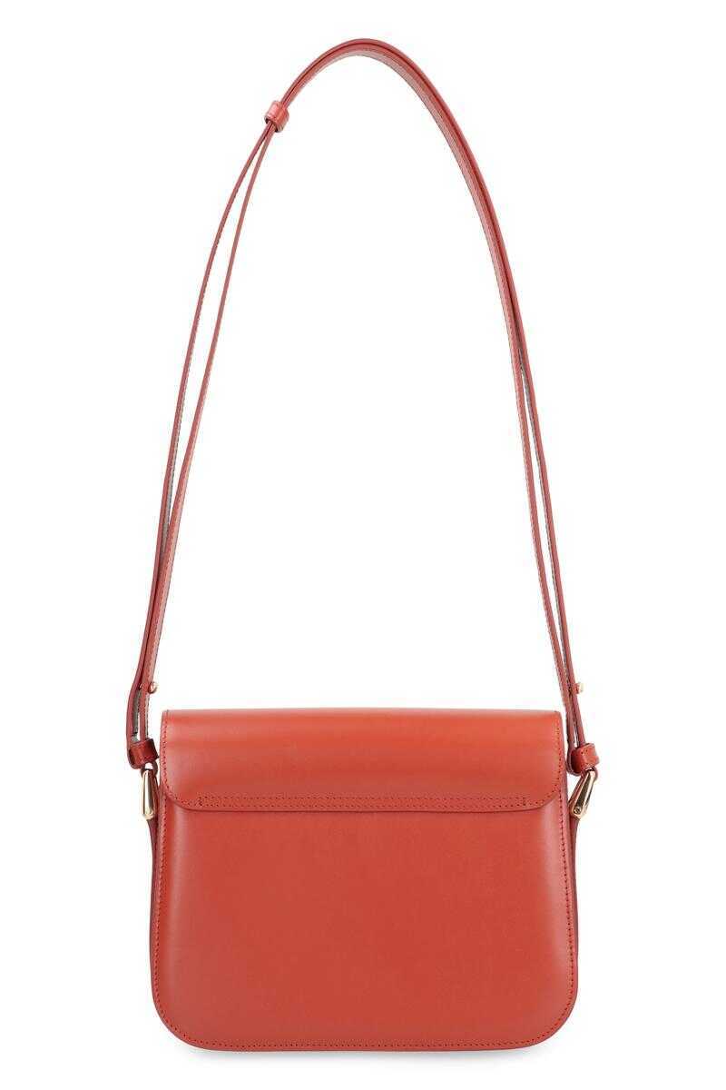 Genti de umar A.P.C. A.P.C. Grace Small Leather Crossbody Bag BROWN Femei (BM 18945447) 4