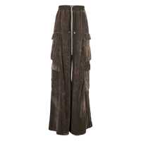 Pantaloni casual 'Cargo Belas' Brown Cargo Pants With Drawstring Waist And Cargo Pockets In Velvet Woman Femei
