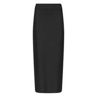 Fuste Black Skirt With Pencil Deisgn And Side Closure In Wool Woman Femei