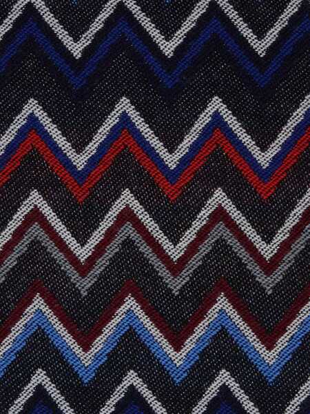 Esarfe MISSONI BEACHWEAR Multicolor Scarf With Zigzag Motif And Fringed Hem In Wool Man MULTICOLOR Barbati (BM 18945981) 3