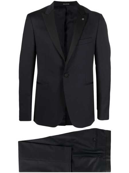 Costume Tagliatore Blue Single-Breasted Suit With Peak Revers In Wool Man BLUE Barbati (BM 18946131) 1
