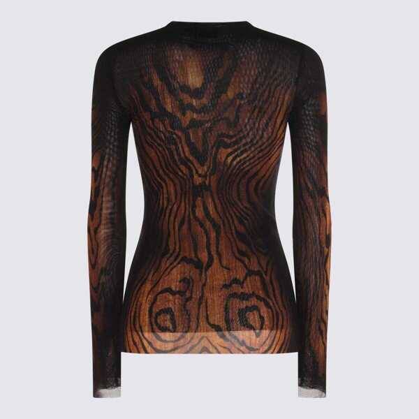 Topuri Jean Paul Gaultier Jean Paul Gaultier Black And Brown Top Black Femei (BM 18946614) 2
