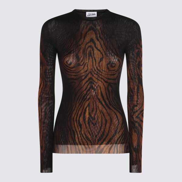 Topuri Jean Paul Gaultier Jean Paul Gaultier Black And Brown Top Black Femei (BM 18946614) 1