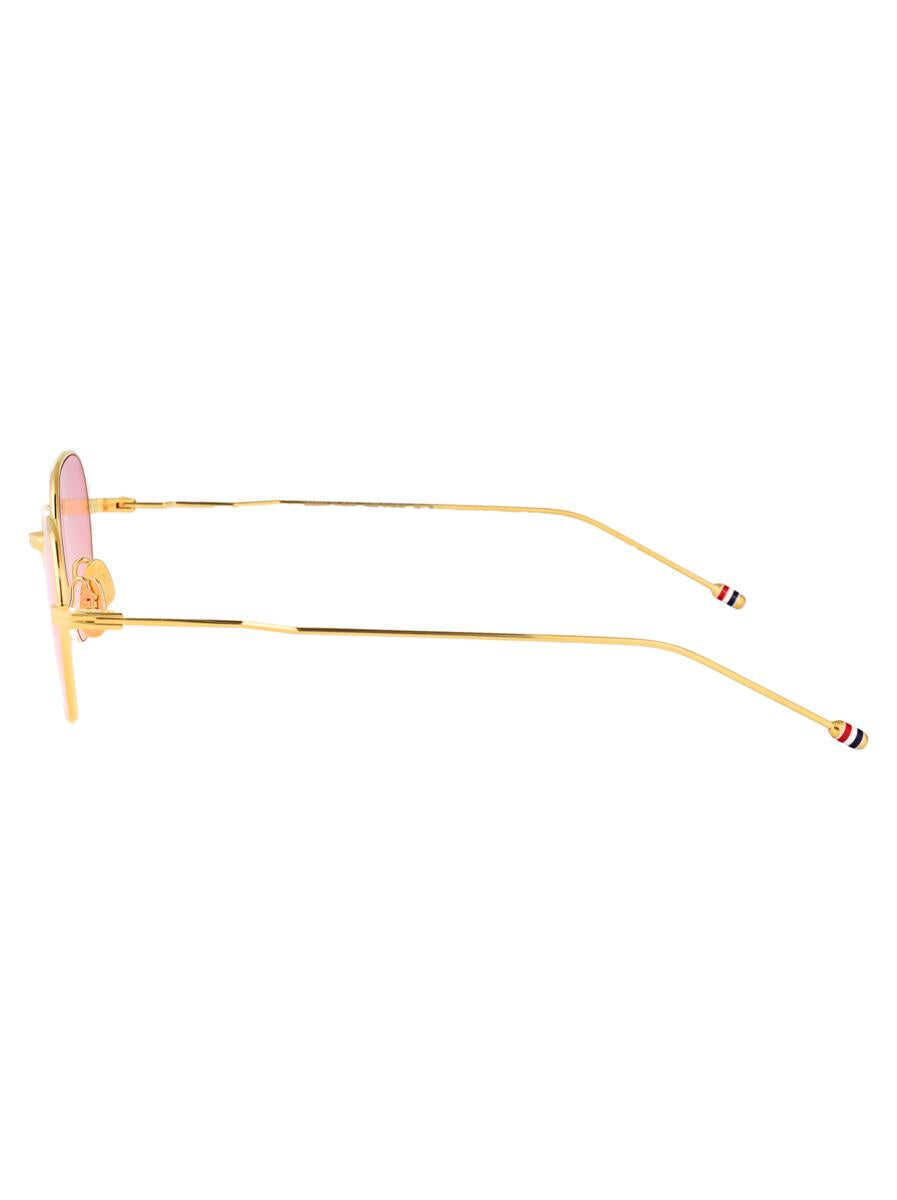 Ochelari de soare Thom Browne Thom Browne Sunglasses 18K GOLD PLATE TITANIUM / PINK LENS Femei (BM 18947109) 3