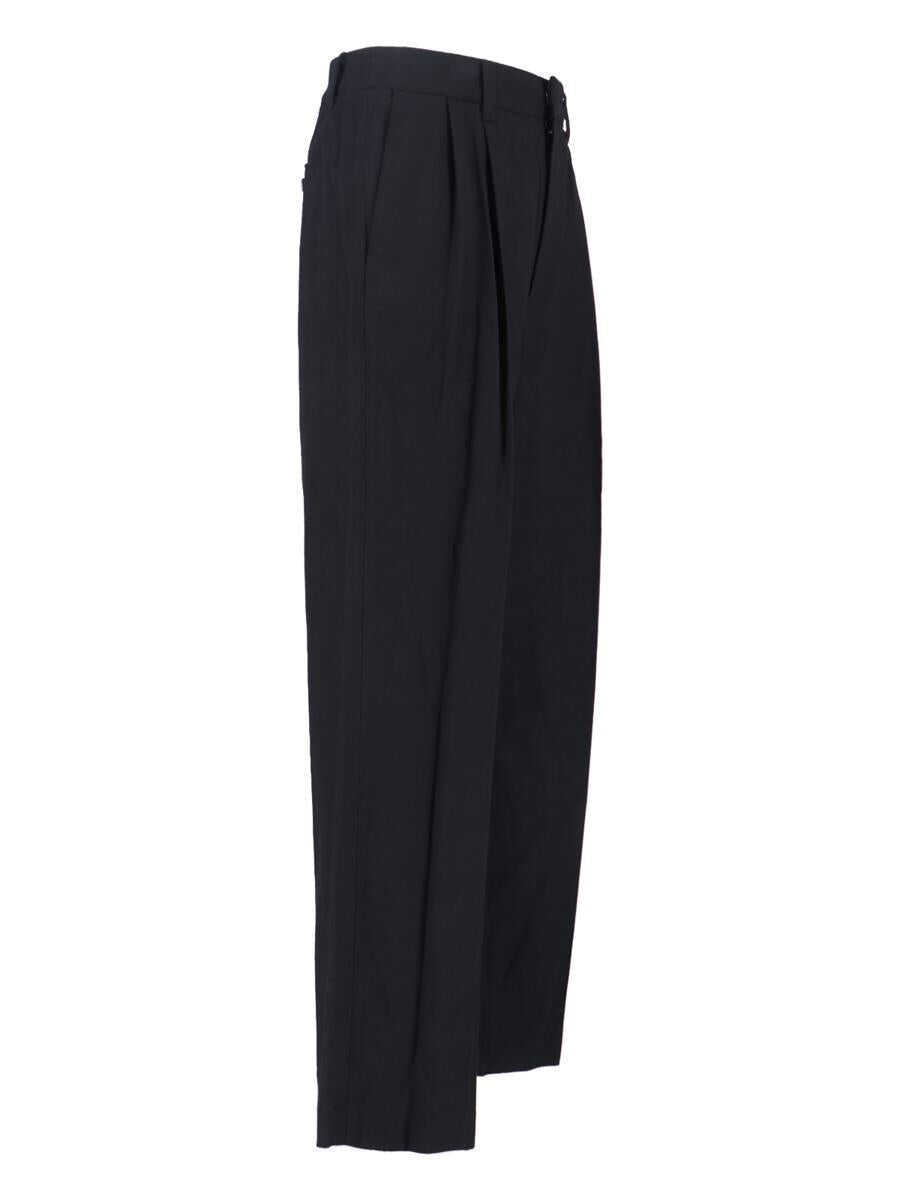 Pantaloni DUNST Black Tailored Trousers With Front Pleats In Fabric Man Black Barbati (BM 18947115) 3
