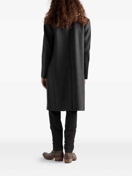 Paltoane Prada Prada Single-Breasted Wool Coat GREY Barbati (BM 18947217) 3