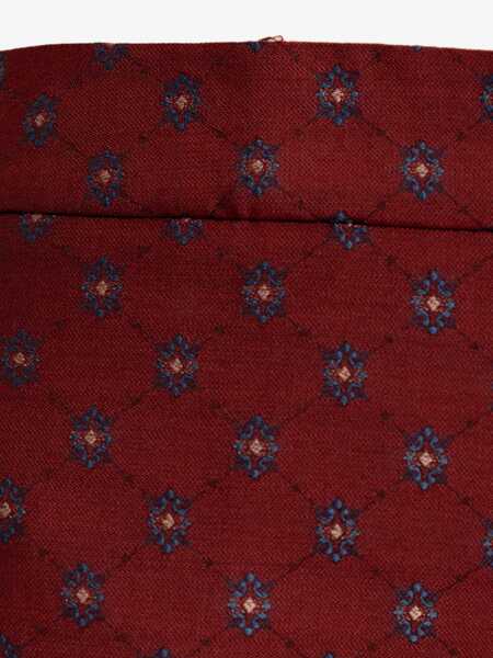 Pantaloni casual ETRO Etro Wool Blend Trousers Red Femei (BM 18947793) 4