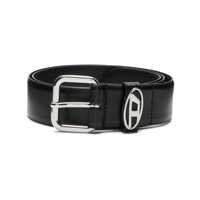 Curele Black Belt With 1Dr Buckle In Leather Man Barbati
