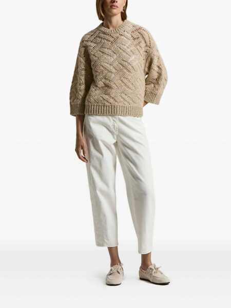Pulovere Peserico KNITTED SWEATER Beige Femei (BM 18948447) 2