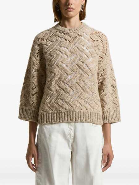 Pulovere Peserico KNITTED SWEATER Beige Femei (BM 18948447) 1
