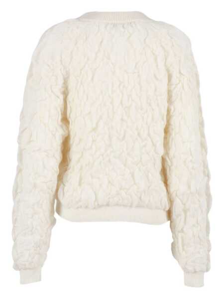 Cardigane Fabiana Filippi MOHAIR BUBBLE STITCH BOMBER White Femei (BM 18948483) 2