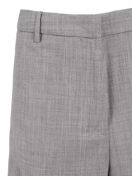 Pantaloni Fabiana Filippi BISTRETCH WOOL WIDE LEG TROUSERS WITH FILO DIAMANTE DETAIL Gray Femei (BM 18948525) 3