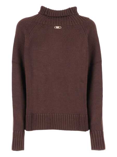 Pulovere Michael Kors SOLID TNK EASY SWEATER Brown Femei (BM 18948534) 1