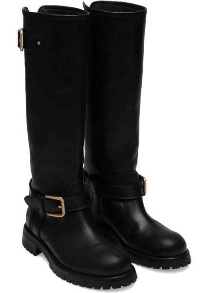 Bocanci casual Dolce & Gabbana Leather Biker NERO Femei (BM 18948625) 2