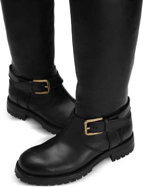 Bocanci casual Dolce & Gabbana Leather Biker NERO Femei (BM 18948625) 4