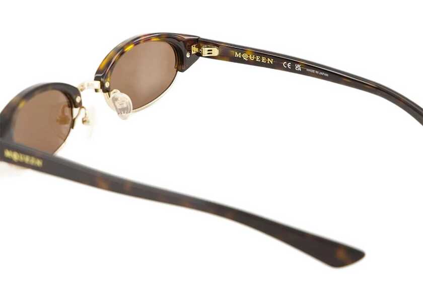 Ochelari de soare Alexander McQueen Ellipse Sunglasses HAVANA/HAVANA/BROWN Femei (BM 18948646) 4