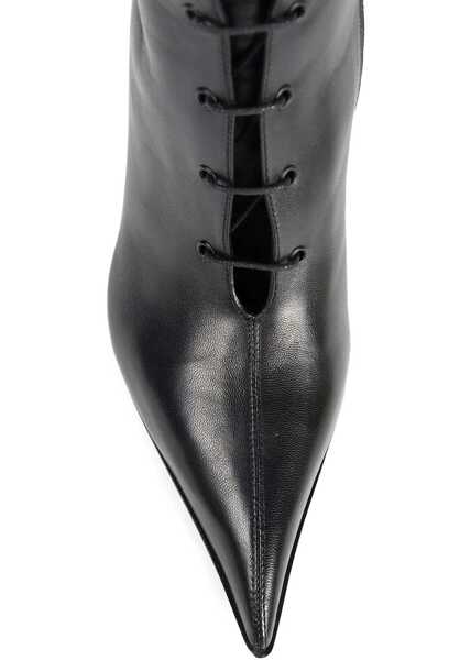 Bocanci casual Alexander McQueen Leather Ankle Boots BLACK Femei (BM 18948649) 4