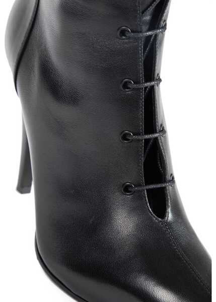 Bocanci casual Alexander McQueen Leather Ankle Boots BLACK Femei (BM 18948649) 5