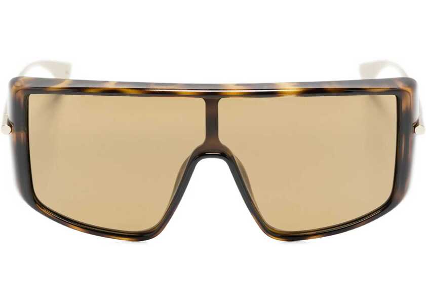 Ochelari de soare Alexander McQueen Havana T-Bar Visor Sunglasses HAVANA/GOLD/BROWN Femei (BM 18948658) 1