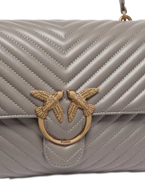 Genti de mana Pinko Love Lady Handbag GRIGIO ASFALTO 1 - ANTIQUE GOLD Femei (BM 18948691) 4