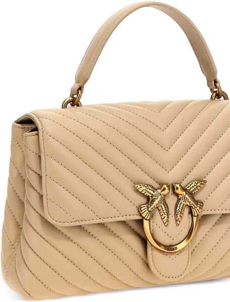 Genti de mana Pinko Love Lady Handbag BEIGE-GRIGIO FUMO-ANTIQUE GOLD Femei (BM 18948736) 3