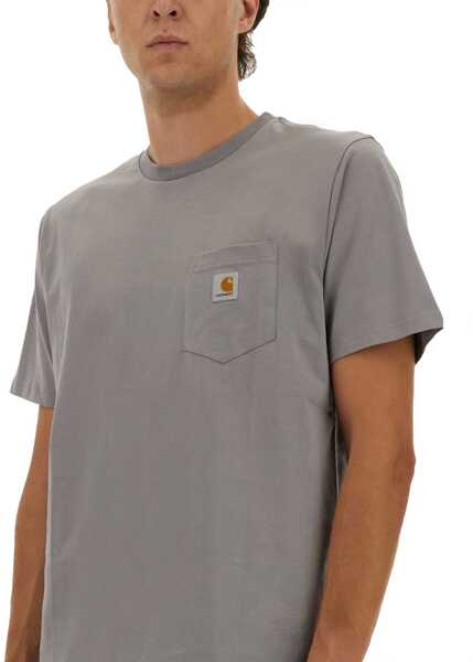 Tricouri Carhartt T-Shirt With Pocket DOVE Barbati (BM 18948781) 4