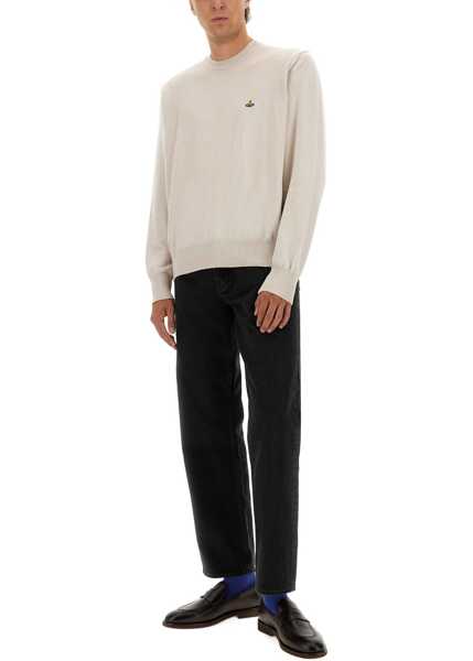 Pulovere casual Vivienne Westwood Alex Jersey With Logo WHITE Barbati (BM 18948889) 2