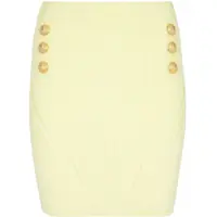 Fuste scurte Knitted Miniskirt With Double-Breasted Design Femei