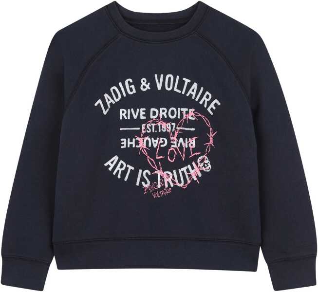 Hanorace Zadig & Voltaire Jersey With Logo BLUE Fete (BM 18949375) 1