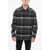 Fendi Checked Virgin Wool Overshirt With Double Breast Pocket Blue