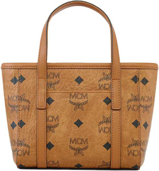 Genti de mana MCM Extra-Mini Toni Top-Zip Bag In Visetos BUFF Femei (BM 18949402) 2