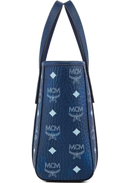 Genti de mana MCM Toni Top-Zip Mini Bag In Visetos BLUE Femei (BM 18949405) 3