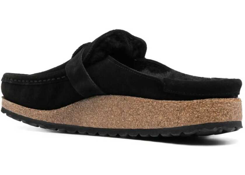 Saboti Birkenstock Suede Leather Padded Buckley Mules With Buckle Black Femei (BM 18951202) 3