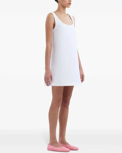 Rochii scurte Marni Cotton A-Line Dress With Embroidery Logo White Femei (BM 18951205) 3