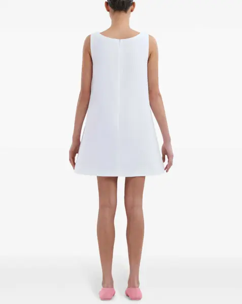 Rochii scurte Marni Cotton A-Line Dress With Embroidery Logo White Femei (BM 18951205) 4