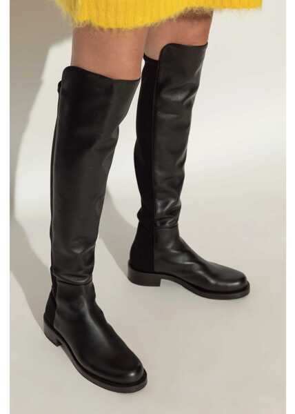 Botine Stuart Weitzman Leather Over The Knee Boots With Pull-On Design Black Femei (BM 18951235) 2