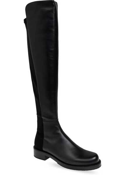 Botine Stuart Weitzman Leather Over The Knee Boots With Pull-On Design Black Femei (BM 18951235) 4
