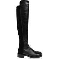 Botine Leather Over The Knee Boots With Pull-On Design Femei