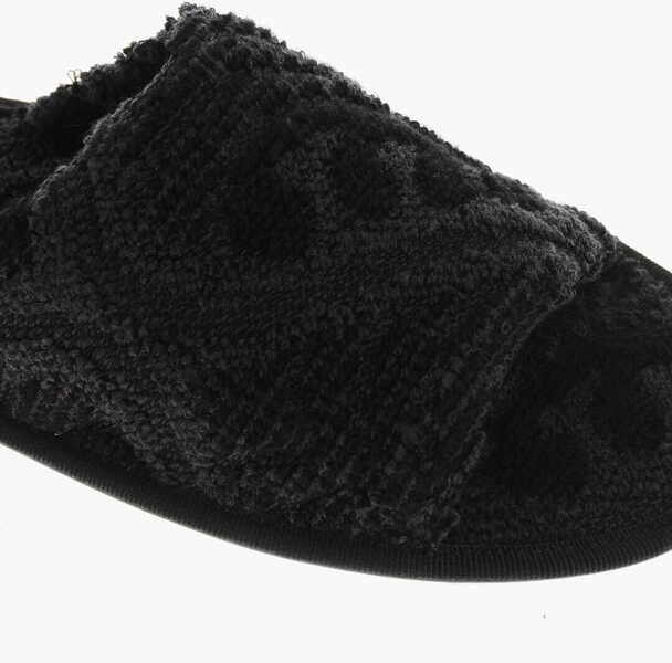 Sandale fara toc THE ROW Silk Terry Frances Slippers Black Femei (BM 18951238) 4