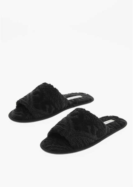 Sandale fara toc THE ROW Silk Terry Frances Slippers Black Femei (BM 18951238) 1