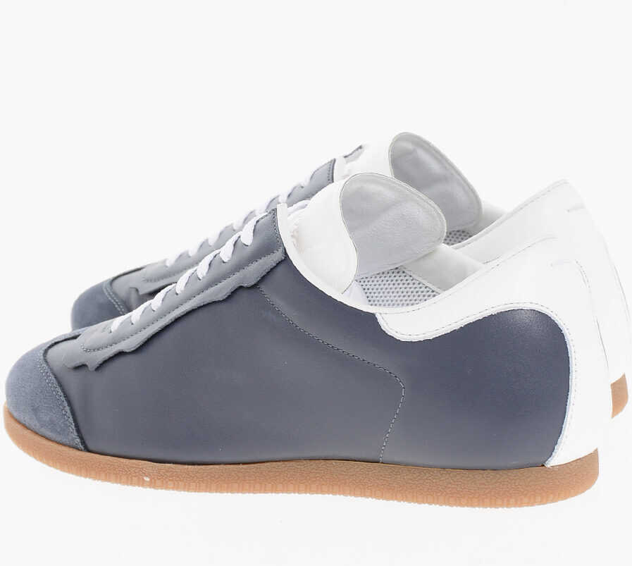 Sneakers Maison Margiela Mm22 Leather Low Top Sneakers With Suede Trims White Barbati (BM 18951241) 2