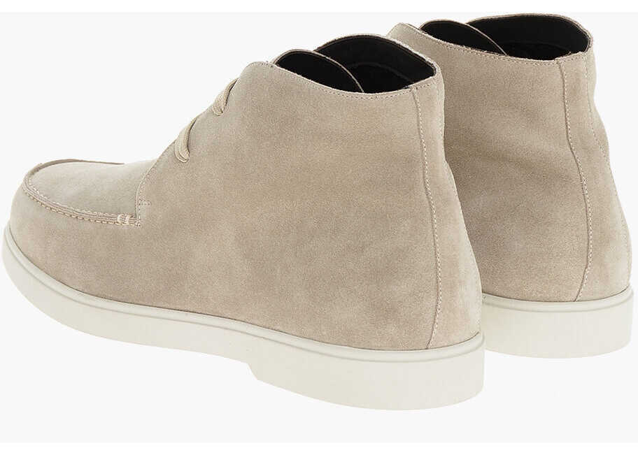 Ghete Moorer Suede Bruschi Desert Booties With Rubber Sole Beige Barbati (BM 18951247) 2