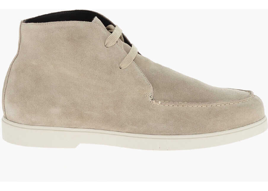 Ghete Moorer Suede Bruschi Desert Booties With Rubber Sole Beige Barbati (BM 18951247) 3