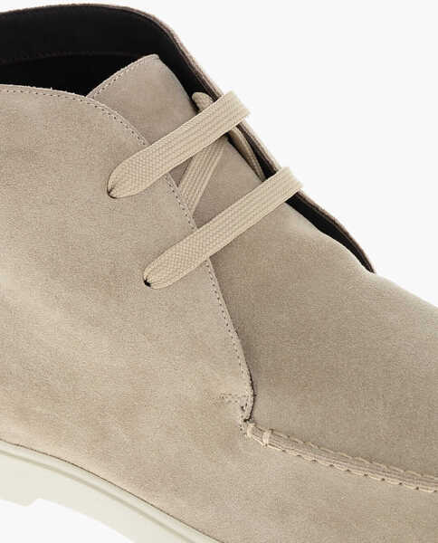 Ghete Moorer Suede Bruschi Desert Booties With Rubber Sole Beige Barbati (BM 18951247) 4